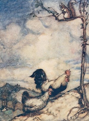 Now we will go up the hill and have a good feast before the squirrel carries off all the nuts by Arthur Rackham Oil Painting