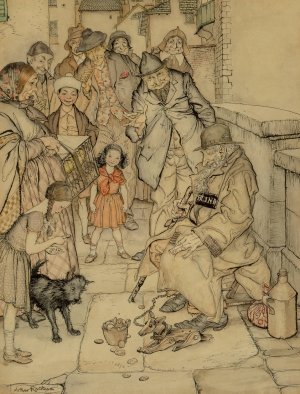 Poor Cecco Goes into Business by Arthur Rackham Oil Painting