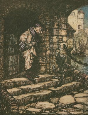 Puss in boots. by Arthur Rackham Oil Painting