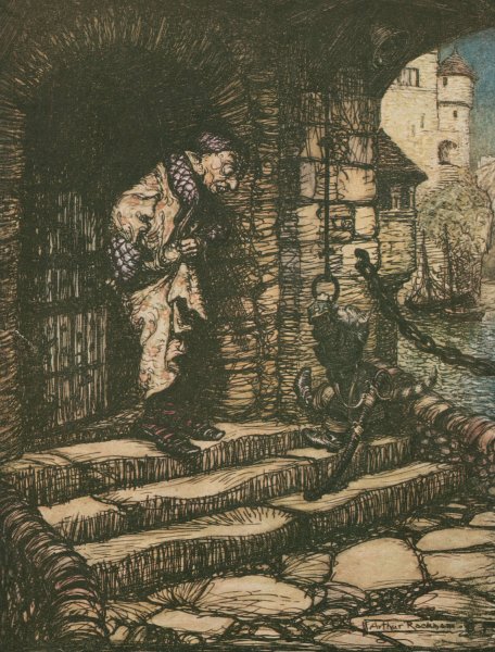 Puss in boots.  by Arthur Rackham - Hand-Painted Oil Painting Reproduction
