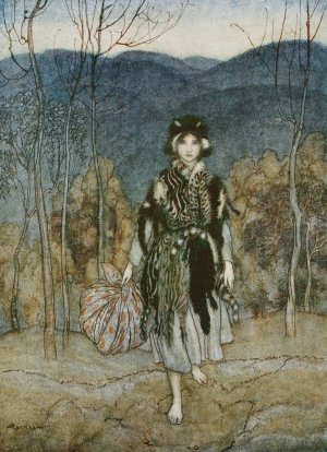 She went along, and went along, and went along by Arthur Rackham Oil Painting