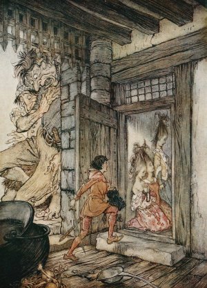 Taking the keys of the castle, Jack unlocked all the doors by Arthur Rackham Oil Painting