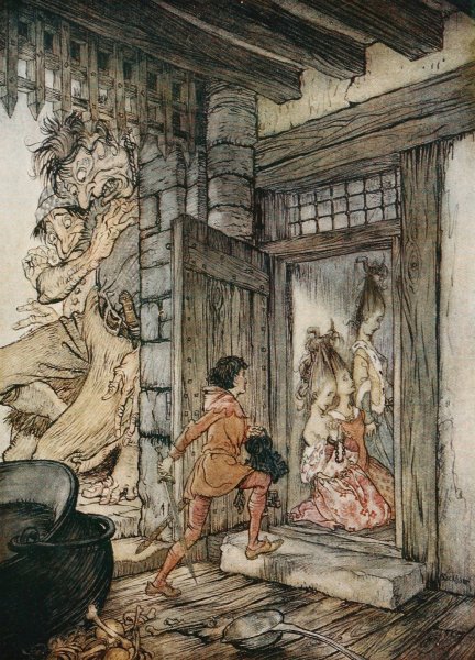 Main Product Photo of Taking the keys of the castle, Jack unlocked all the doors  Painting by Arthur Rackham