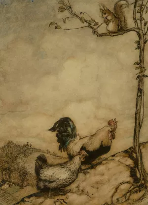 The Adventure of Chanticleer and Partlet by Arthur Rackham Oil Painting