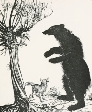 The Bear and the Fox by Arthur Rackham Oil Painting