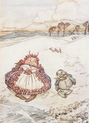 The Crab and his Mother by Arthur Rackham Oil Painting