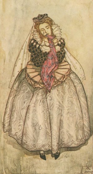 The Duchess shed tears large as marrow-fat peas. by Arthur Rackham Oil Painting