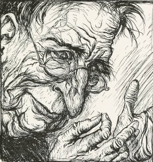 The Flea and the Man by Arthur Rackham Oil Painting