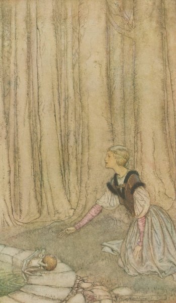 The frog prince  by Arthur Rackham - Hand-Painted Oil Painting Reproduction