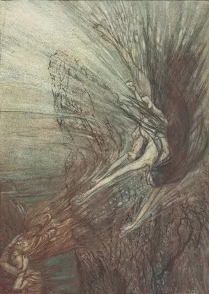 The Frolic of the Rhine-Maidens by Arthur Rackham Oil Painting