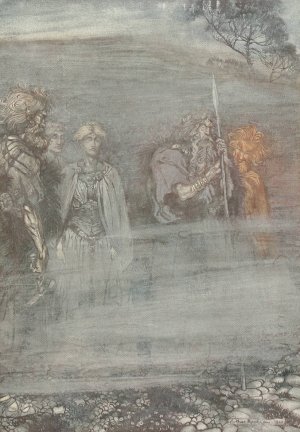 The Gods grow wan and aged at the loss of Freia by Arthur Rackham Oil Painting