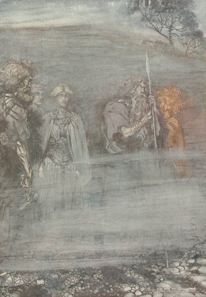 The Gods grow wan and aged at the loss of Freia  by Arthur Rackham - Hand-Painted Oil Painting Reproduction