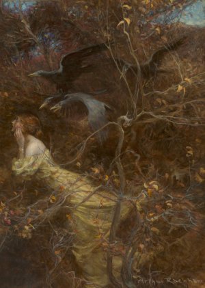 The Haunted Wood by Arthur Rackham Oil Painting