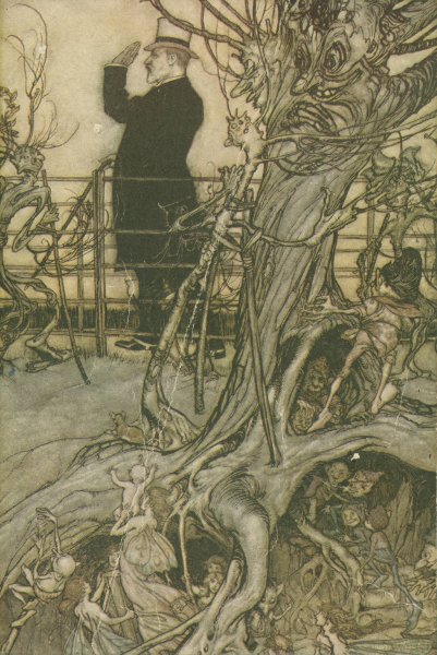 Main Product Photo of The Kensington Gardens are in London, where the King lives  Painting by Arthur Rackham