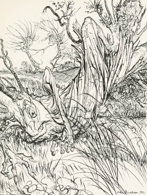The Oak and the Reeds by Arthur Rackham Oil Painting