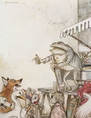 The Quack Frog by Arthur Rackham Oil Painting
