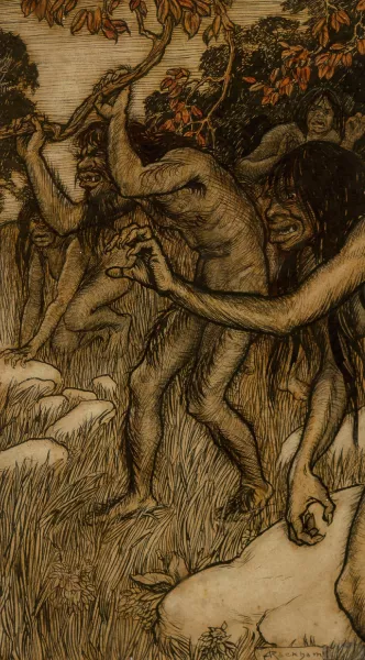 The Savages by Arthur Rackham Oil Painting Reproduction For Sale ...