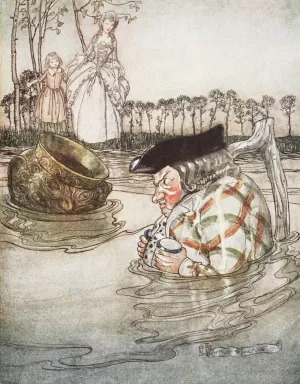 The Two Pots by Arthur Rackham Oil Painting