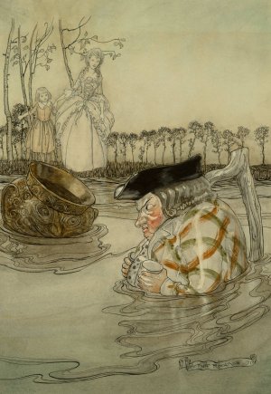 The Two Pots by Arthur Rackham Oil Painting