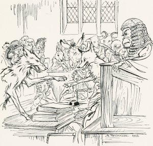 The Wolf, the Fox, and the Ape by Arthur Rackham Oil Painting