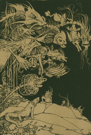 They'd such very odd heads and such very odd tails by Arthur Rackham Oil Painting