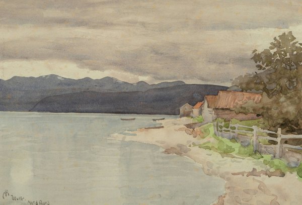 Main Product Photo of Utvik, Not a Fjord, Norwegian Trip  Painting by Arthur Rackham
