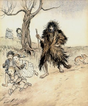 Whoever Saw Him Run Away by Arthur Rackham Oil Painting
