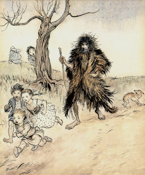 Main Product Photo of Whoever Saw Him Run Away  Painting by Arthur Rackham