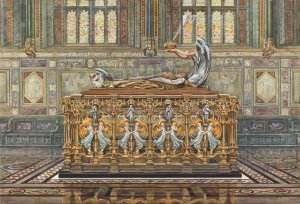 Drawing for Alfred Gilbert's project for the tomb of the Duke of Clarence by Arthur Robertson Oil Painting