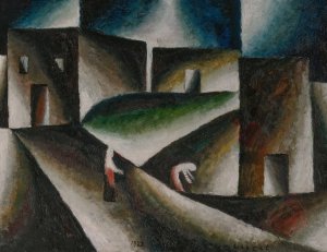 Asketische Landschaft II by Arthur Segal Oil Painting