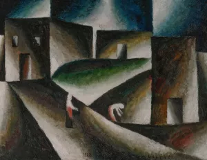 Asketische Landschaft II by Arthur Segal Oil Painting