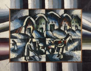Schneeschipper  by Arthur Segal Oil Painting