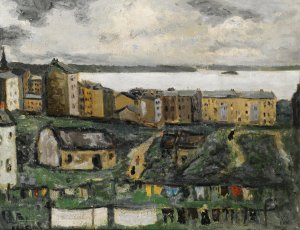 Village View by Arthur Segal Oil Painting