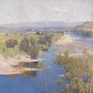 The purple noons transparent might by Arthur Streeton Oil Painting