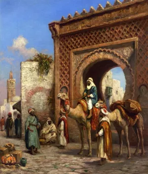 At the Gate by Arthur Trevor Haddon - Oil Painting Reproduction