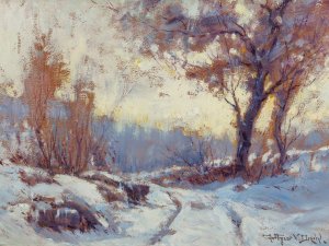 Winter Landscape by Arthur Vidal Diehl Oil Painting
