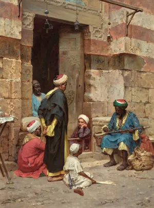 The musician by Arthur Von Ferraris Oil Painting