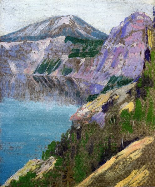 Main Product Photo of Crater Lake Painting by Arthur Wesley Dow