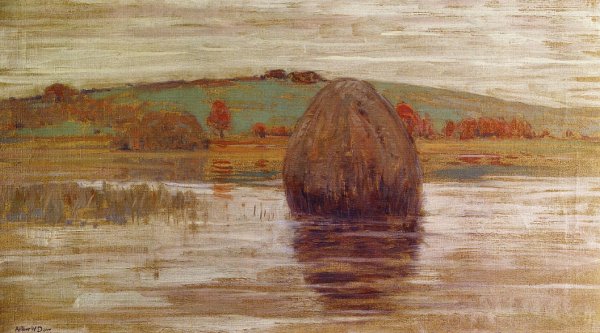 Main Product Photo of Flood Tide, Ipswich Marshes, Massachusetts Painting by Arthur Wesley Dow