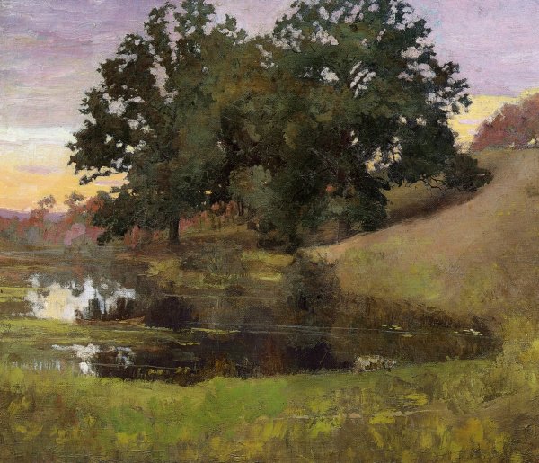 Main Product Photo of Hillside Pool Painting by Arthur Wesley Dow