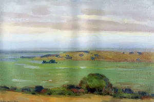 In the Shadow of the Thundercloud by Arthur Wesley Dow - Oil Painting Reproduction