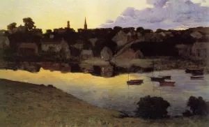 Ipswich at Dusk by Arthur Wesley Dow - Oil Painting Reproduction