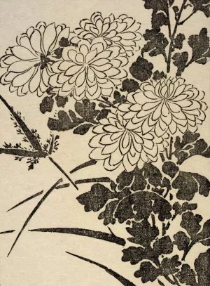 Ipswich Prints; Chrysanthemum by Arthur Wesley Dow Oil Painting