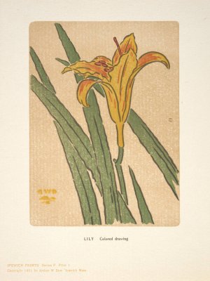 Ipswich Prints; Lily by Arthur Wesley Dow Oil Painting