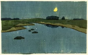 Marsh Creek by Arthur Wesley Dow - Oil Painting Reproduction