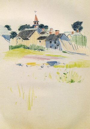 Pond Oil painting by Arthur Wesley Dow