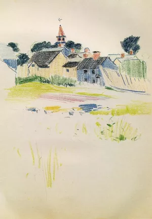 Pond by Arthur Wesley Dow - Oil Painting Reproduction