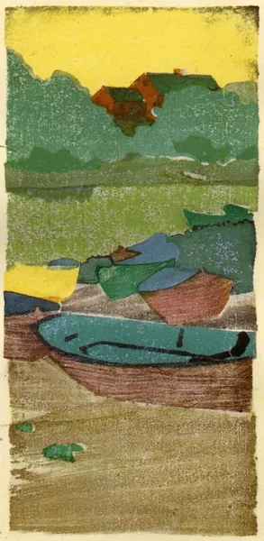 The Dory by Arthur Wesley Dow - Oil Painting Reproduction