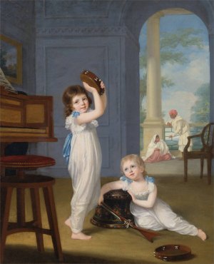 Emily And George Mason by Arthur William Devis Oil Painting