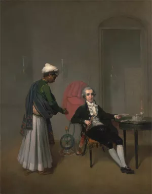 Portrait Of A Gentleman, Possibly William Hickey, And An Indian Servant by Arthur William Devis Oil Painting